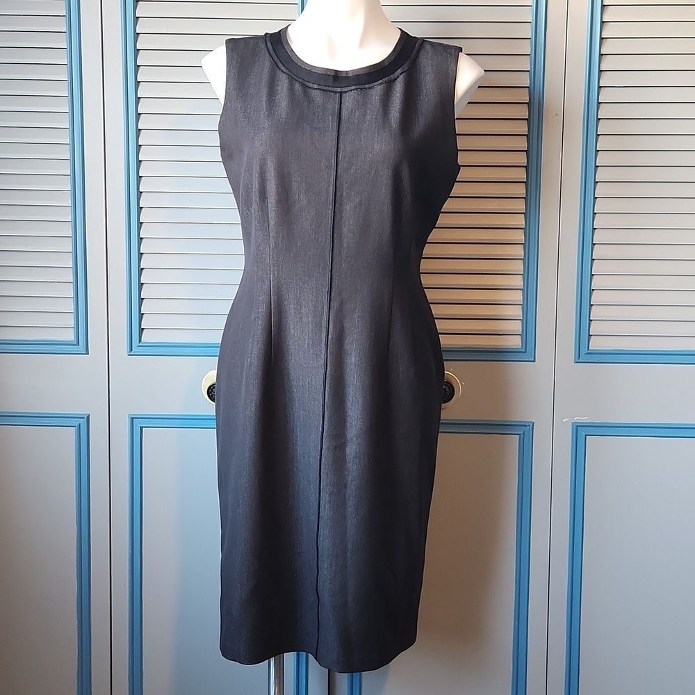 Adrienne Vittadini Charcoal Gray Sleeveless Dress